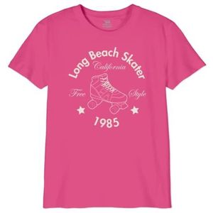 Republic Of California GIREPCZTS046 T-shirt ""Long Beach Skater"" voor meisjes, fuchsia, maat 08 jaar, Fuchsia, 8 Jaren