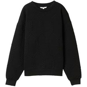 TOM TAILOR Denim Sweatshirt voor dames, 14482 - Deep Black, M
