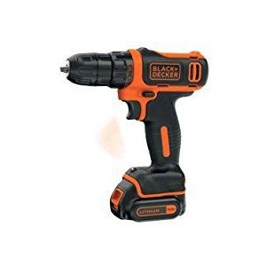 Black+Decker Li-Ion ultra-compacte boormachine BDCDD12K – kleine accuschroevendraaier met ergonomische softgrip & LED-werklicht voor boor- en schroeftoepassingen – 1 x accuboormachine Li-Ion 10,8 V