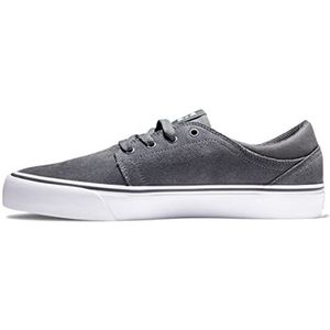 DC Shoes Trase-Suede Shoes for Men Sneakers, grijs/rood, 38,5 EU