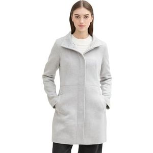 TOM TAILOR Denim Damesmantel met opstaande kraag, 10367 - Licht Zilver Grijs Mélange, XL