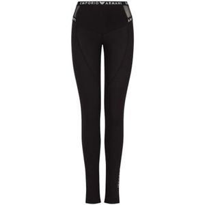 Emporio Armani Iconische leggings met logoband voor dames, Nero, L