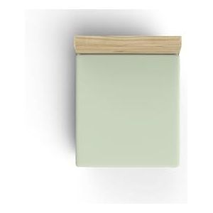 Premium Ranforce Single XL hoeslaken, lichtgroen, 100 x 200 + 40 cm, 100% katoen, 155 draadtelling, 117 gr/m², machinewasbaar op 30 °C, zacht en duurzaam