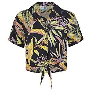 O'NEILL Cali Beach Shirt Blouses, 39033 Black Tropical Flower, Regular voor dames, 39033 Black Tropical Flower, L/XL