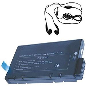 Amsahr Vervangende laptopbatterij voor XNX AND-KT33, 10.8V, 7800mAh, 9 cel - Inclusief Stereo Oortelefoon