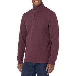 Amazon Essentials Quarter-Zip Franse Rib Trui Bordeaux Heide, XXL