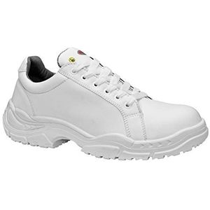 ELTEN Veiligheidsschoenen WHITE Loop Low ESD S2, dames en heren, textiel, stalen neus, licht, klassiek, wit, maat: 36