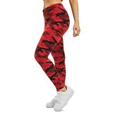 Urban Classics Dameslegging voor dames, camouflage, yoga- en fitnessbroek, lange streetwear- en sportbroek in camouflage-look, verkrijgbaar in vele kleuren, maten XS - 5XL, meerkleurig (Red Camo 783),