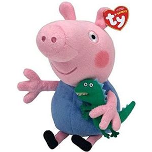 TY 7146130 - Peppa Baby - George, varken met kleine dinosaurus, 15 cm