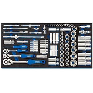 Draper 63540 1/4"", 3/8"" en 1/2"" Socket 84 stuk Set in volledige lade Eva invoegen lade