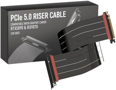 LINKUP - AVA5 - Riserkabel - Zwart - 50 cm - PCIe 5.0