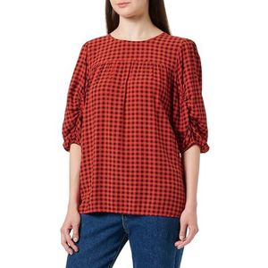 Sookie Damesblouse 13825664-SO01, zwart-rood, S, Zwart/Rood, S