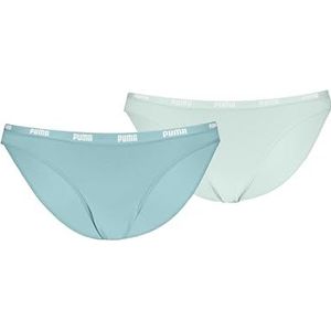 PUMA Dames bikini, mint combo, XS (2-pack), Mint Combo, XS