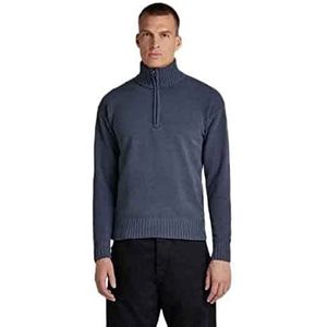 G-STAR RAW Heren Half Zip Loose Knit Pullover Sweater, Blauw (fantem Blue C561-863), M
