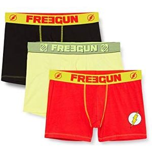 FREEGUN Calecon boxershorts voor heren, katoen, willekeurig model, aangenaam, rekbaar en ultrazacht, 3 stuks, Meerkleurig, L