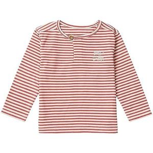 Noppies Baby Travilah T-shirt met lange mouwen, gestreept T-shirt voor jongens, Tandori Spice - N115, 56 cm