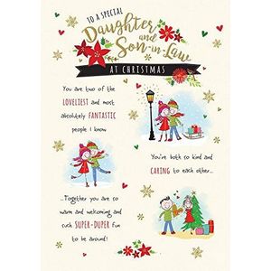 Traditionele kerstkaart Dochter & Zuster In Law - 10 x 7 inch - Piccadilly Greetings