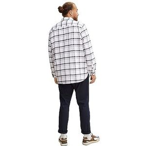 TOM TAILOR Uomini Plusize overhemd met ruitpatroon 1035789, 30740 - Off White Colorful Check, 3XL Große Größen
