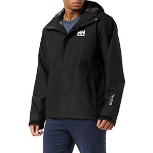 Helly Hansen Seven J waterdichte, winddichte, ademende regenjas voor Heren, kleur 992 zwart, Maat L