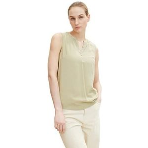 TOM TAILOR Dames Basic blousetop 1032330, 28725 - Light Moderate Olive, 40