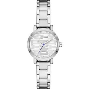 DKNY horloge van gelegeerd zilver met drie wijzers Soho, NY6646