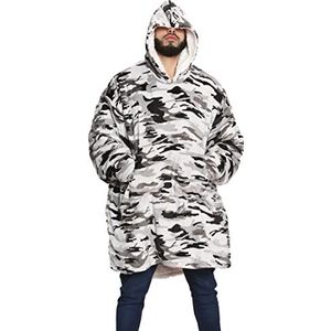 GC GAVENO CAVAILIA Deken Hoodie Vrouwen UK, Fleece Oversized One Size Fit All, Comfy Cozy Mens Met Hood, Grijs Snoodie, 734512, Groen, Groen