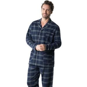 Eminence Lange open pyjama, Kaki geruit, M