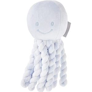 Nattou Octopus-knuffel, voor pasgeboren en premature baby's, Lapidou, 23 cm, lichtblauw/wit, 878760
