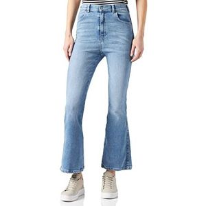 Dr. Denim Moxy Flare Jeans voor dames, Breeze Mid Worn Hem, S