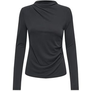 Onlfree Life L/S Drape Top JRS, zwart, XS