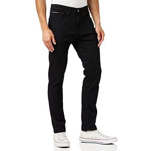 Tommy Hilfiger Austin Slim Tapered Nbks Jeans voor heren, Nieuwe Zwarte Stretch, 27W x 34L