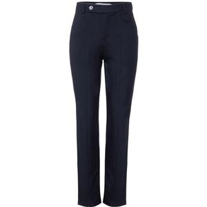 Street One Dames Tapered Leg Punto Di Roma Hw Broek, blauw (deep blue), 34W x 28L