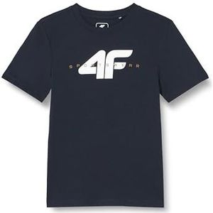 4F T-Shirt M0796 Navy Kids 146, marineblauw, 11 Jaren
