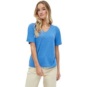 Peppercorn Marina T-shirt met V-hals | Blauwe T-shirts voor dames VK | Lente T-shirt | Maat XS