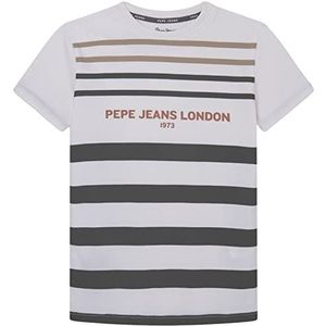 Pepe Jeans T-shirt van Terence voor jongens, gebroken wit, 14 jaar, Wit, 14 jaar