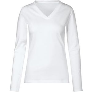 Trigema Shirt met lange mouwen en V-hals, wit, zwart, marineblauw, dieppaars, L