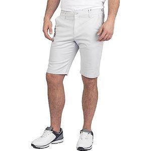 Island Green Heren katoen-stretch grijper taille shorts, lichtgrijs, 30W