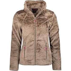 Geographical Norway Universum Lady Warme Fleece Dames Warme Rits Jas Herfst Winter Lente Warm Vrouwen - Lange Mouwen Trui Bont Zacht Comfort Outdoor (Taupe 2XL), Taupe, XXL