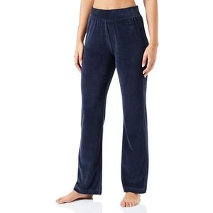 Emporio Armani Bell Fit Pants Ribbed velours sweatpants voor dames, marineblauw, M