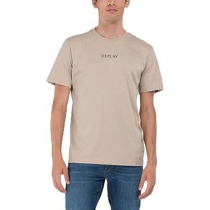 Replay Heren T-shirt Regular Fit, 803 Light Taupe, S