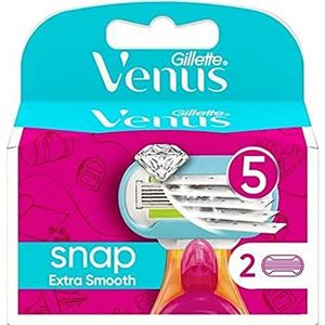 Gillette Venus Extra Smooth Snap scheermesjes voor dames, 2 reservemesjes (verpakking kan variëren)