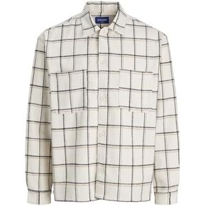 JACK & JONES Junior Jorinwood geborsteld overshirt Ls Jnr, cloud dancer, 164