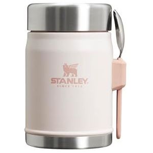 Stanley Classic Legendary Food Jar 0.4L with Spork - BPA-Vrije roestvrijstalen Thermosfles - houdt 7 Uur lang Koud of Warm - Lekvrij - Vaatwasmachinebestendig - Rose Quartz