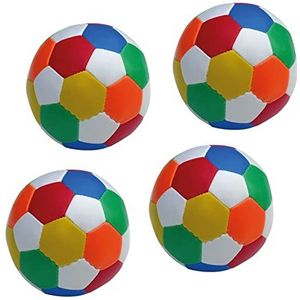 alldoro 63092 softbal, set van 4 stuks, diameter 10 cm, 4 ballen in kleurrijk, zachte voetbal van schuim, kinderbal voor binnen en buiten, meerkleurig, speelbal voor kinderen en baby's vanaf 0 maanden