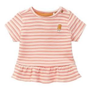 Noppies Amravati T-shirt met korte mouwen voor baby's, meisjes, gestreept, Antiek Wit - P331, 56 cm