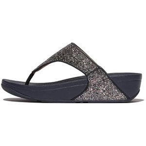 Fitflop Lulu Multi-Tonal Glitter Teen-Post Sandalen voor dames, Middernacht Navy Mix, 36 EU