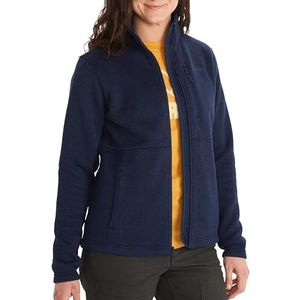 Marmot Dames Wm's Drop Line Jacket, Marmot Dames Drop Line Jacket Warme fleecejas, outdoorjas met doorlopende ritssluiting, ademende en winddichte trui, Arctic Navy, XS