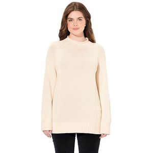 Ulla Popken - Damestrui - Parelwit - Grote Maten - Biologisch Katoen - Lange Mouwen