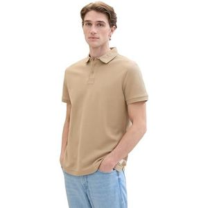TOM TAILOR Basic poloshirt voor heren met structuur, 11018 - Chinchilla, L