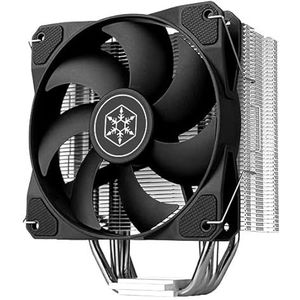SilverStone Technology Argon V120, krachtige 120 mm CPU-koeler met vier koperen warmtebuizen met een diameter van Ø6 mm, SST-ARV120B